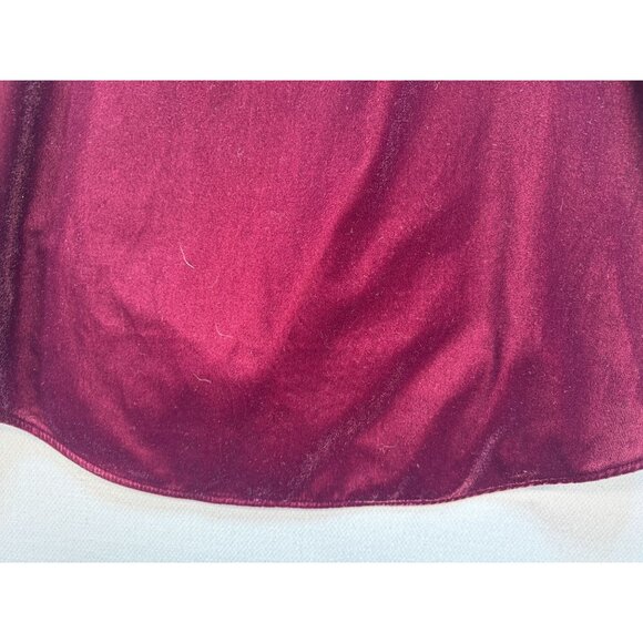 Loft Womens Velvet Strappy Cami Tank Top Size M Burgundy V-Neck Chic Summer - Picture 8 of 13